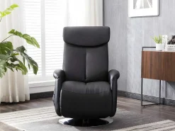 Massagestoel Kostas Van Kunstleer - Zwart-Vente-unique Hot