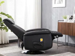 Massagestoel Kostas Van Kunstleer - Zwart-Vente-unique Hot