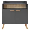 Matsbaby Luiertafel 2 Deuren, 1 Open Vak Grijs.-Vente-unique