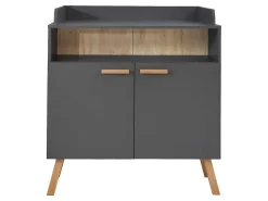 Matsbaby Luiertafel 2 Deuren, 1 Open Vak Grijs.-Vente-unique