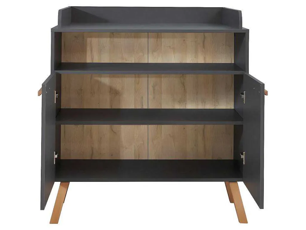 Matsbaby Luiertafel 2 Deuren, 1 Open Vak Grijs.-Vente-unique