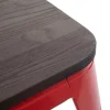 Mcw-A73 Kruk Incl. Houten Zitting, Rood-Vente-unique