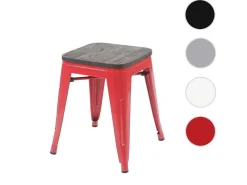 Mcw-A73 Kruk Incl. Houten Zitting, Rood-Vente-unique