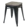 Mcw-A73 Kruk Incl. Houten Zitting, Zwart-Vente-unique Online