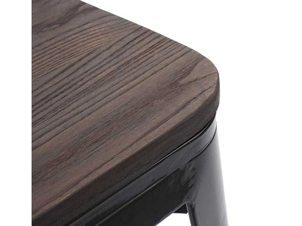 Mcw-A73 Kruk Incl. Houten Zitting, Zwart-Vente-unique Online