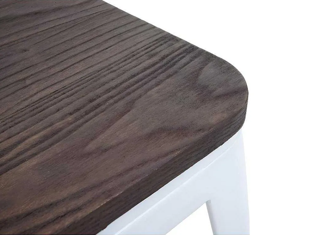 Mcw-A73 Kruk (Set Van 4) Houten Zitting, Wit-Vente-unique New