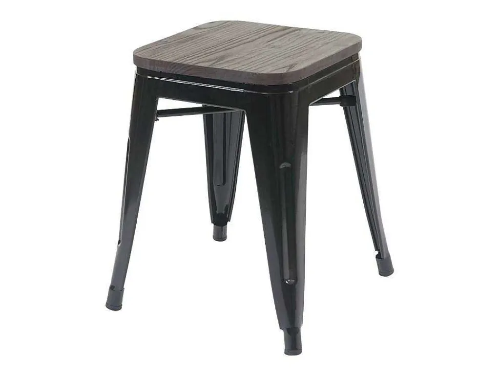 Mcw-A73 Kruk (Set Van 2) Houten Zitting, Zwart-Vente-unique Outlet