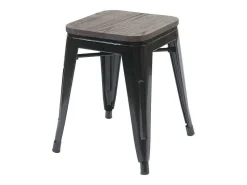 Mcw-A73 Kruk (Set Van 6) Houten Zitting, Zwart-Vente-unique Sale
