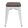 Mcw-A73 Kruk (Set Van 6) Houten Zitting, Wit-Vente-unique Online