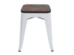 Mcw-A73 Kruk (Set Van 6) Houten Zitting, Wit-Vente-unique Online
