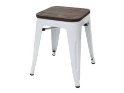 Mcw-A73 Kruk (Set Van 6) Houten Zitting, Wit-Vente-unique Online