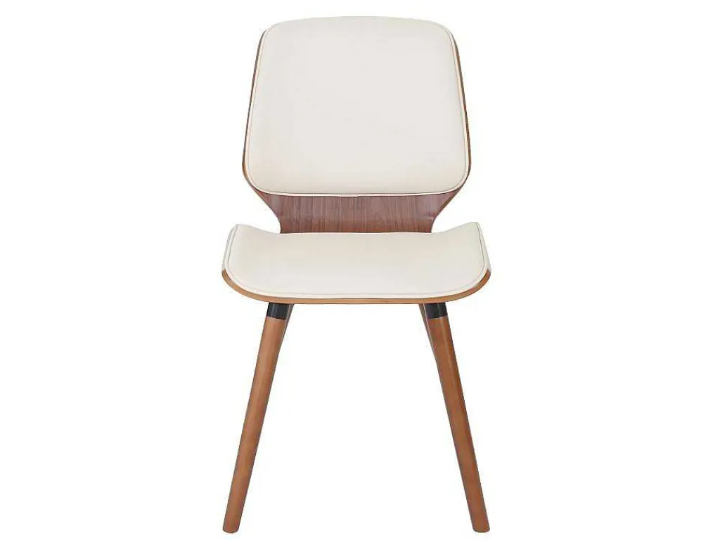 Mcw-B16 Eetkamerstoel (Set Van 2), Kunstleer Creme-Vente-unique Sale