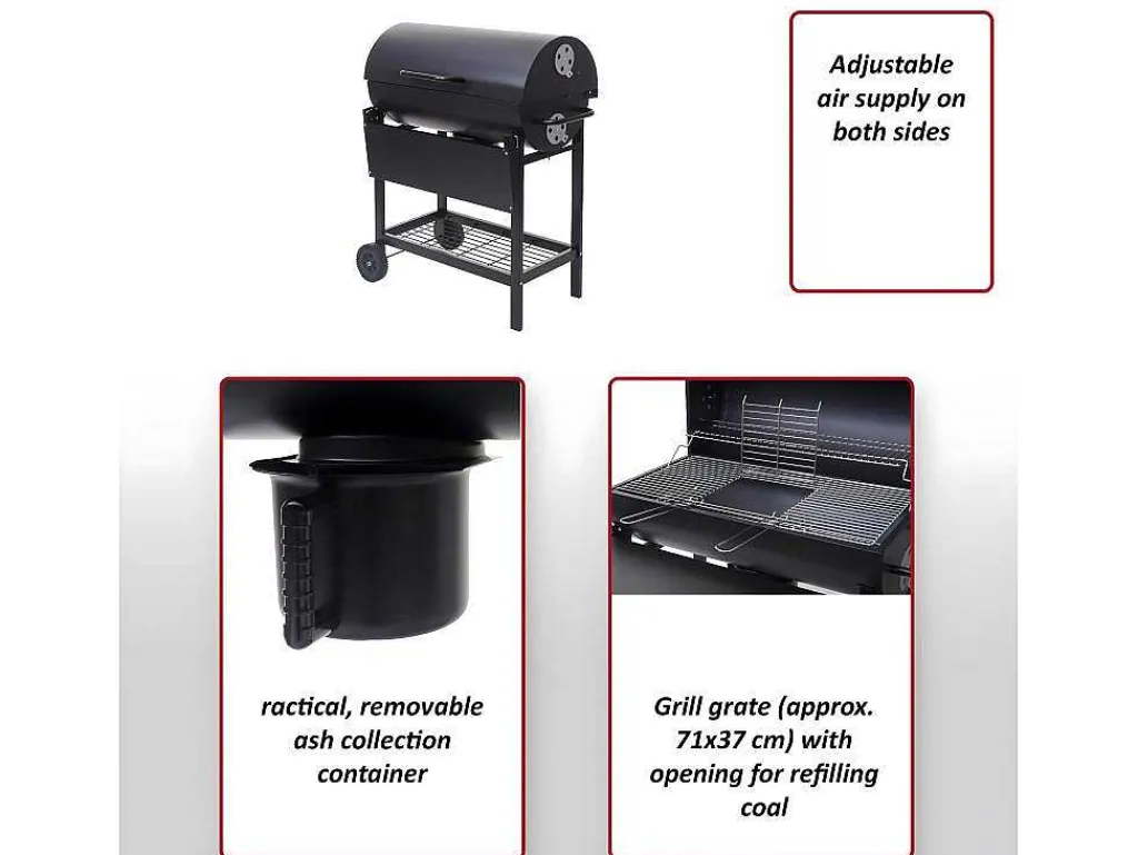 Mcw-F70 Barbecuetrolley Met Deksel En Plank-Vente-unique Clearance