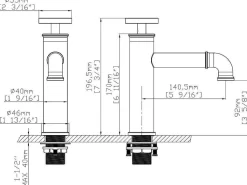 Mechanische Mengkraan - H19,6 Cm - Matzwart - Kapuas-Shower & Design Hot