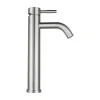 Mechanische Mengkraan Met Ronde Vorm Van Roestvrij Staal - Geborsteld Nikkel - H29,6 Cm - Salavan-Shower & Design Online