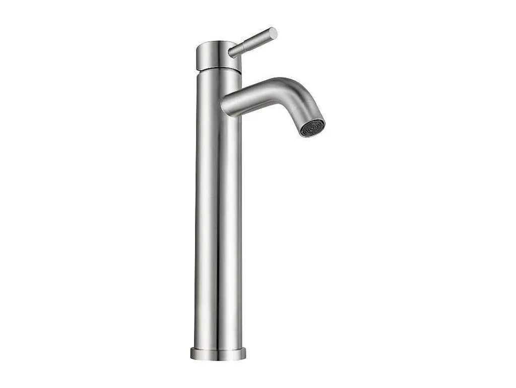 Mechanische Mengkraan Met Ronde Vorm Van Roestvrij Staal - Geborsteld Nikkel - H29,6 Cm - Salavan-Shower & Design Online