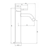 Mechanische Mengkraan Met Ronde Vorm Van Geborsteld Roestvrij Staal - Mat Zwart - H29.6 Cm - Salavan-Shower & Design Outlet