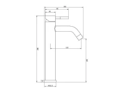 Mechanische Mengkraan Met Ronde Vorm Van Geborsteld Roestvrij Staal - Mat Zwart - H29.6 Cm - Salavan-Shower & Design Outlet