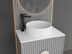 Mechanische Mengkraan Met Vierkante Vorm Van Geborsteld Roestvrij Staal - Mat Zwart, H31 Cm - Canilas-Shower & Design Sale
