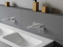Mechanische Mengkraan Voor Inbouw Vierkant - Kleur: Geborsteld Nikkel - Vistula-Shower & Design Discount