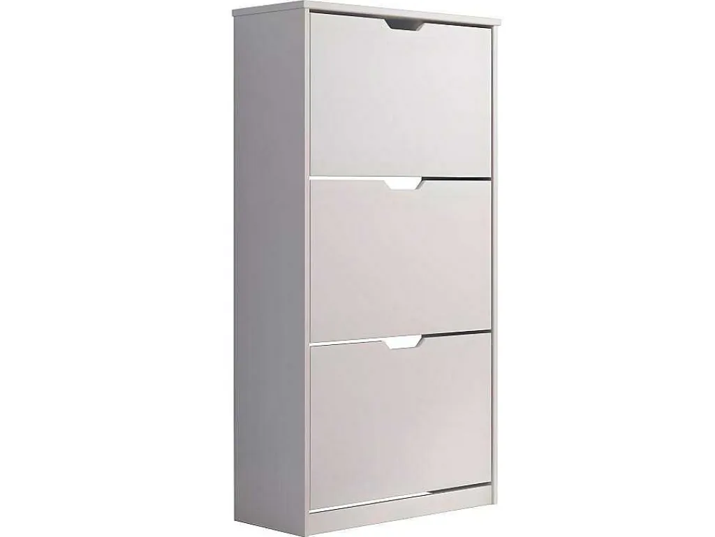 Mestre Schoenenkast 3 Klep Wit.-Vente-unique