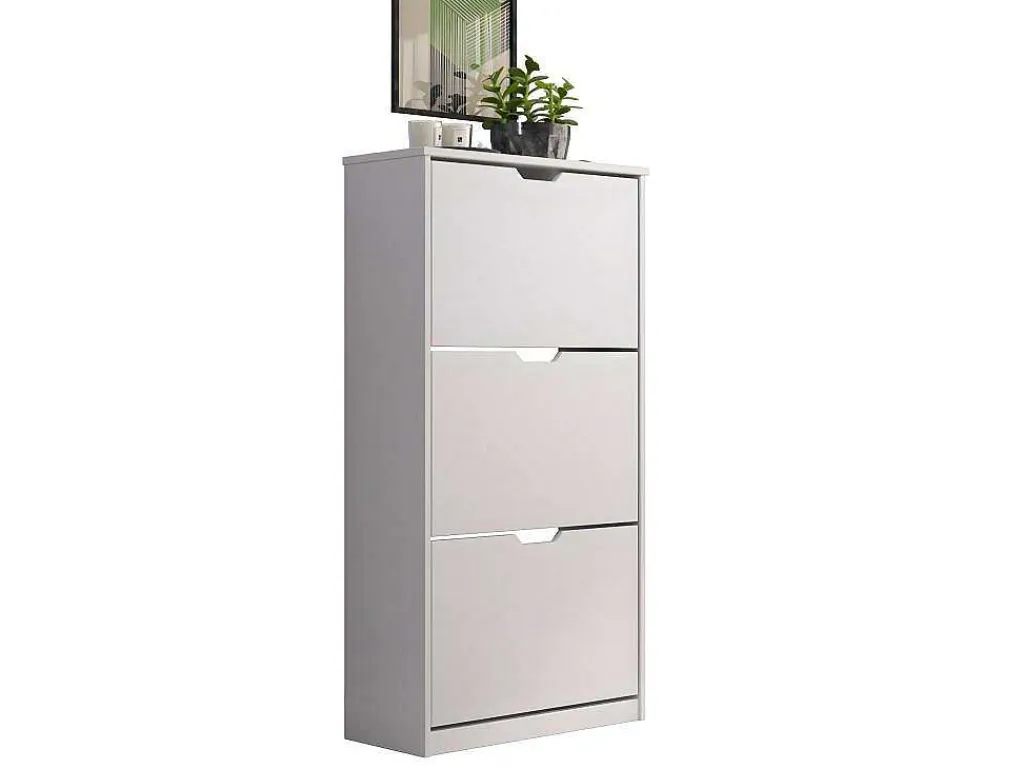 Mestre Schoenenkast 3 Klep Wit.-Vente-unique