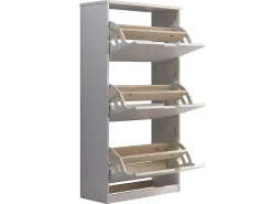 Mestre Schoenenkast 3 Klep Wit.-Vente-unique