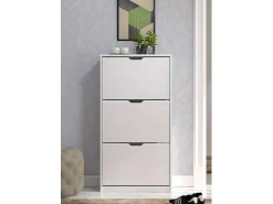 Mestre Schoenenkast 3 Klep Wit.-Vente-unique