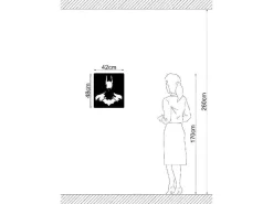 Metalen Decoratie Batman 2, Zwart, 42X1,5X48 Cm,-EPIKASA Sale