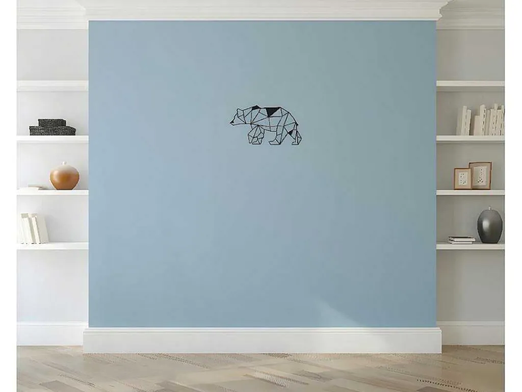 Metalen Decoratie Beer 4, Zwart, 55X1,5X30 Cm,-EPIKASA Sale
