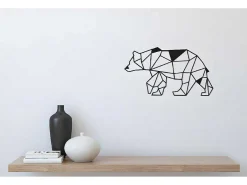 Metalen Decoratie Beer 4, Zwart, 55X1,5X30 Cm,-EPIKASA Sale