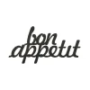 Metalen Decoratie Bon Appetit, Zwart, 50X1,5X30 Cm,-EPIKASA