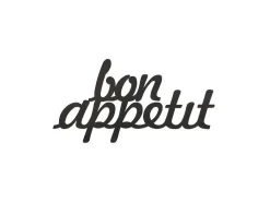 Metalen Decoratie Bon Appetit, Zwart, 50X1,5X30 Cm,-EPIKASA