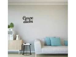 Metalen Decoratie Carpediem, Zwart, 50X1,5X38 Cm,-EPIKASA Best