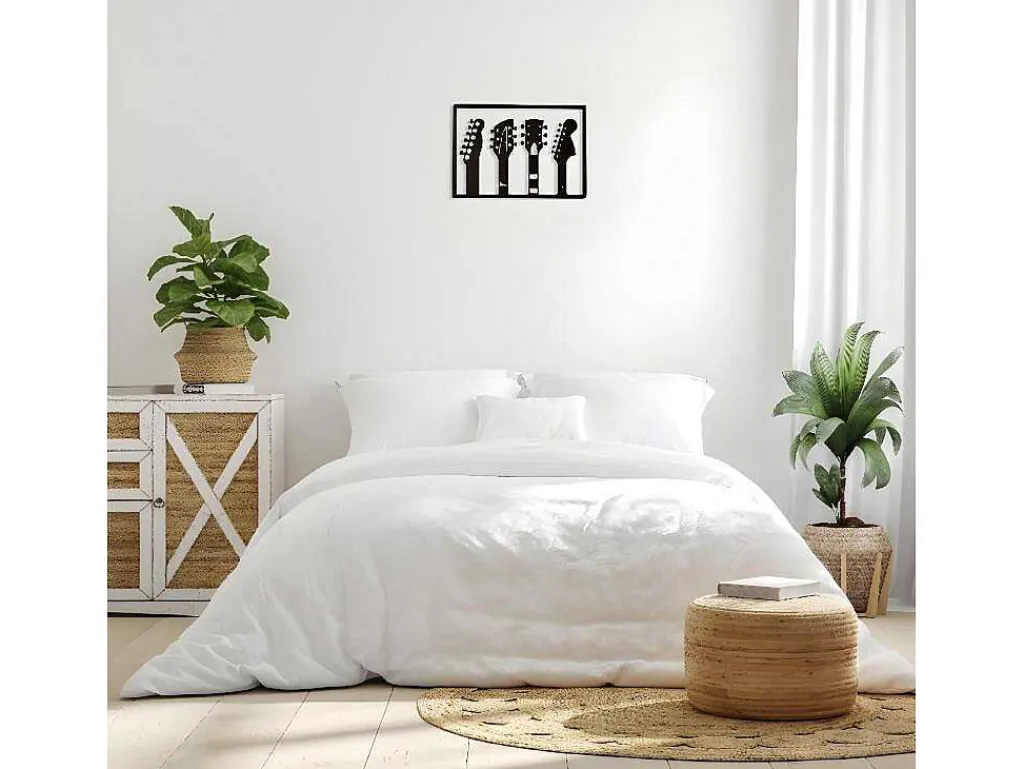 Metalen Decoratie Gitaar 19, Zwart, 46X1,5X32 Cm,-EPIKASA Online