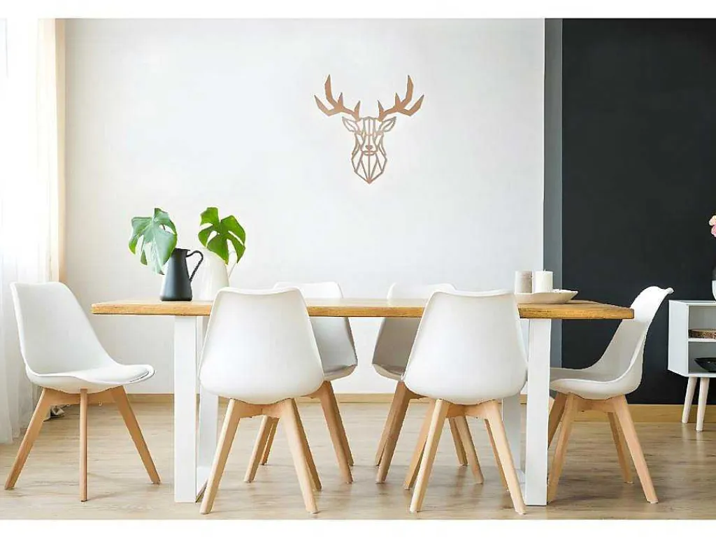 Metalen Decoratie Herten 4, Koper, 51X1,5X51 Cm,-EPIKASA Online