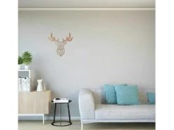 Metalen Decoratie Herten 4, Koper, 51X1,5X51 Cm,-EPIKASA Online