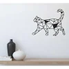 Metalen Decoratie Katten 2, Zwart, 46X1,5X37 Cm,-EPIKASA Discount