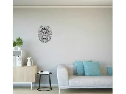 Metalen Decoratie Leeuw 4, Zwart, 40X1,5X50 Cm,-EPIKASA Sale