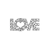 Metalen Decoratie Love 8, Zwart, 50X1,5X20 Cm,-EPIKASA Online