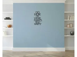 Metalen Decoratie Makes You Happy 1, Zwart, 41X1,5X70 Cm,-EPIKASA Clearance