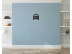 Metalen Decoratie Minivan, Zwart, 32X1,5X36 Cm,-EPIKASA Discount