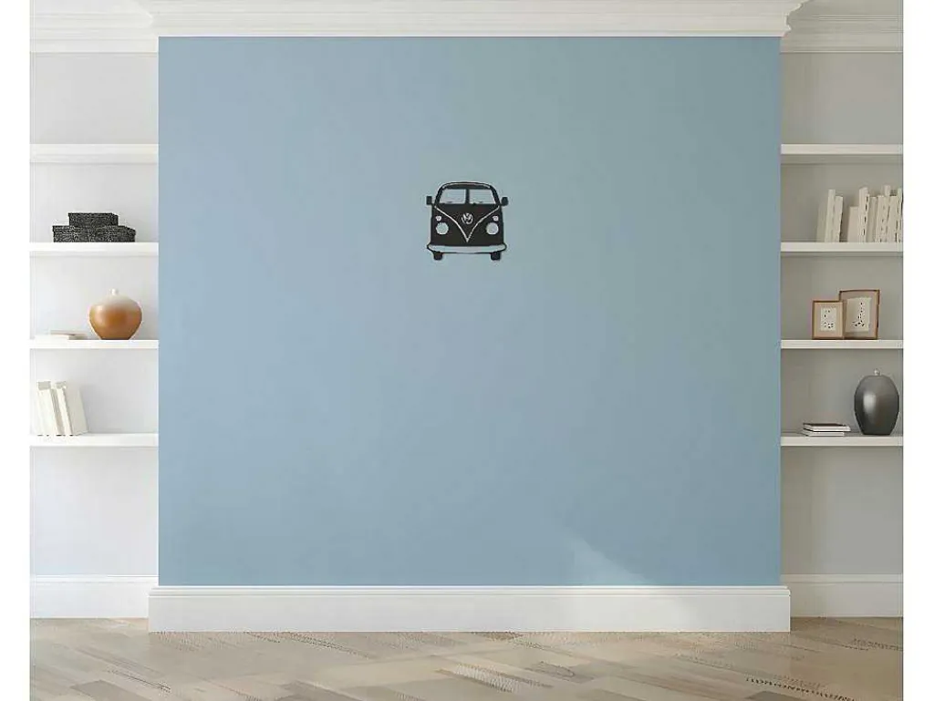 Metalen Decoratie Minivan, Zwart, 32X1,5X36 Cm,-EPIKASA Discount