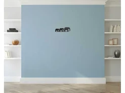 Metalen Decoratie Olifant 4, Zwart, 50X1,5X15 Cm,-EPIKASA Sale