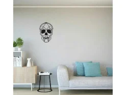 Metalen Decoratie Schedel 1, Zwart, 35X1,5X50 Cm,-EPIKASA