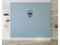 Metalen Decoratie Schedel 1, Zwart, 35X1,5X50 Cm,-EPIKASA