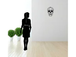Metalen Decoratie Schedel 1, Zwart, 35X1,5X50 Cm,-EPIKASA