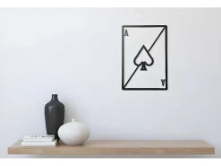 Metalen Decoratie Schoppenaas, Zwart, 32X1,5X48 Cm,-EPIKASA Best