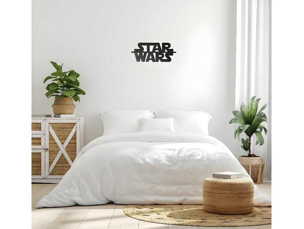Metalen Decoratie Star Wars, Zwart, 50X1,5X21 Cm,-EPIKASA Sale