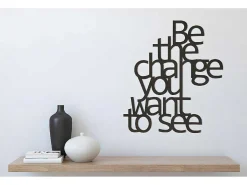 Metalen Decoratie The Change, Zwart, 62X1,5X70 Cm,-EPIKASA Hot